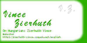 vince zierhuth business card